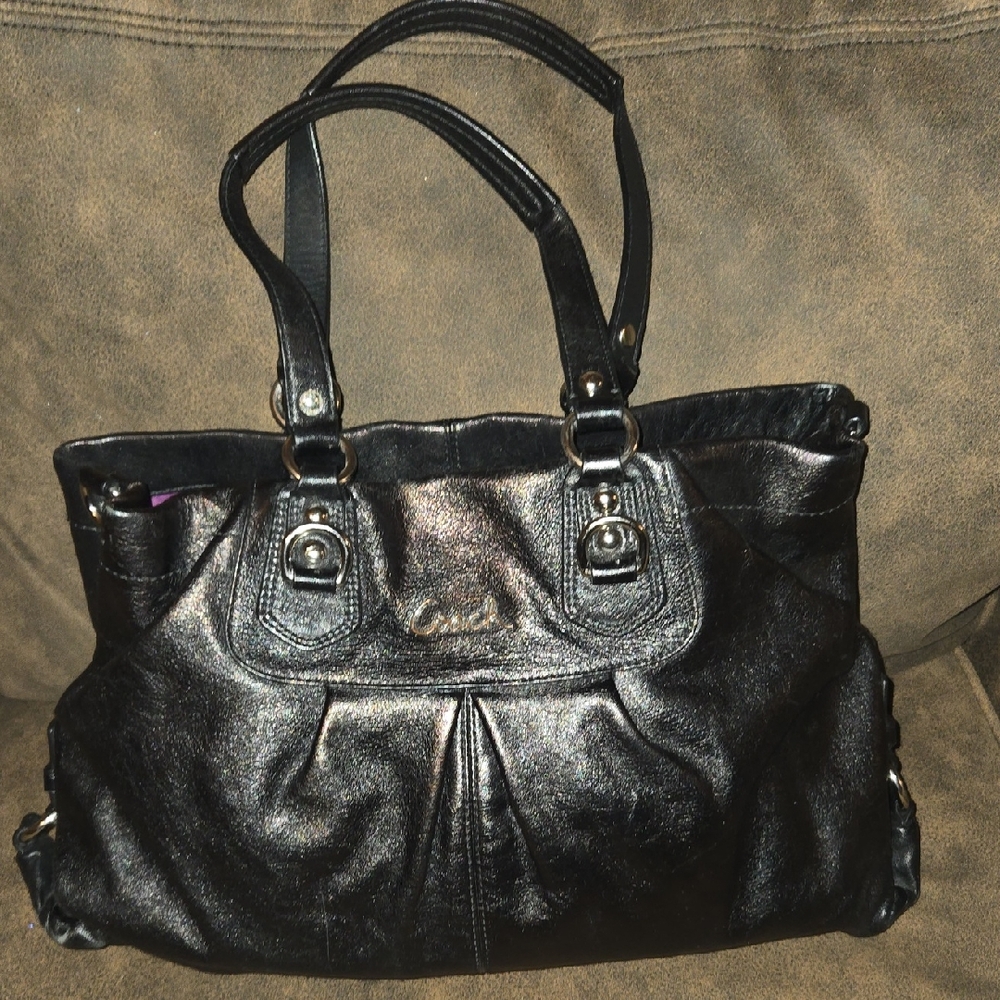 Black Leather Women's Handbag